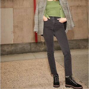Madewell Stovepipe Jeans in washed Black New Women’s 26 Petite 26P NWT